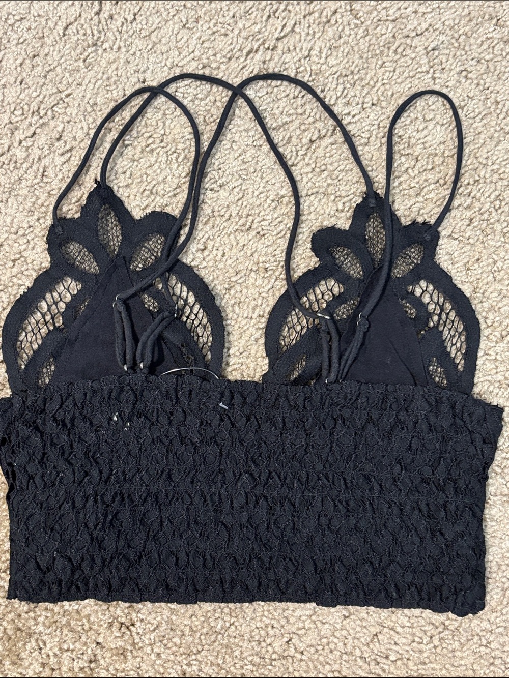 NWOT Free People One Black Floral Lace Bralette - Picture 3 of 5